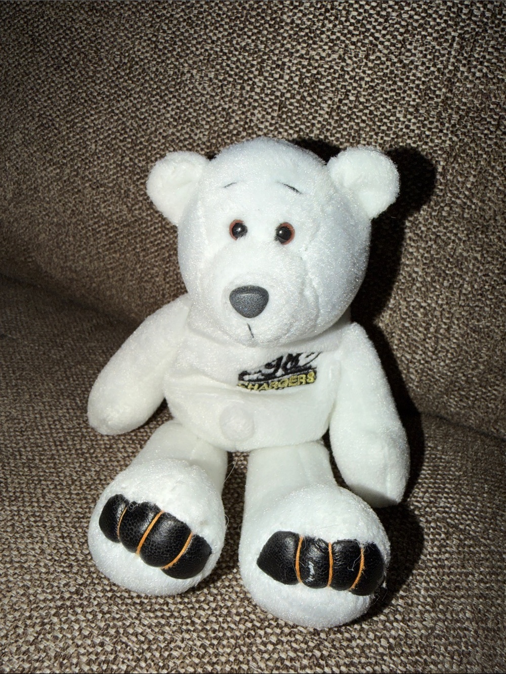 1998 LEAF #16 98 CHARGERS WHITE Teddy Bear 10” NFL PREMIUM
